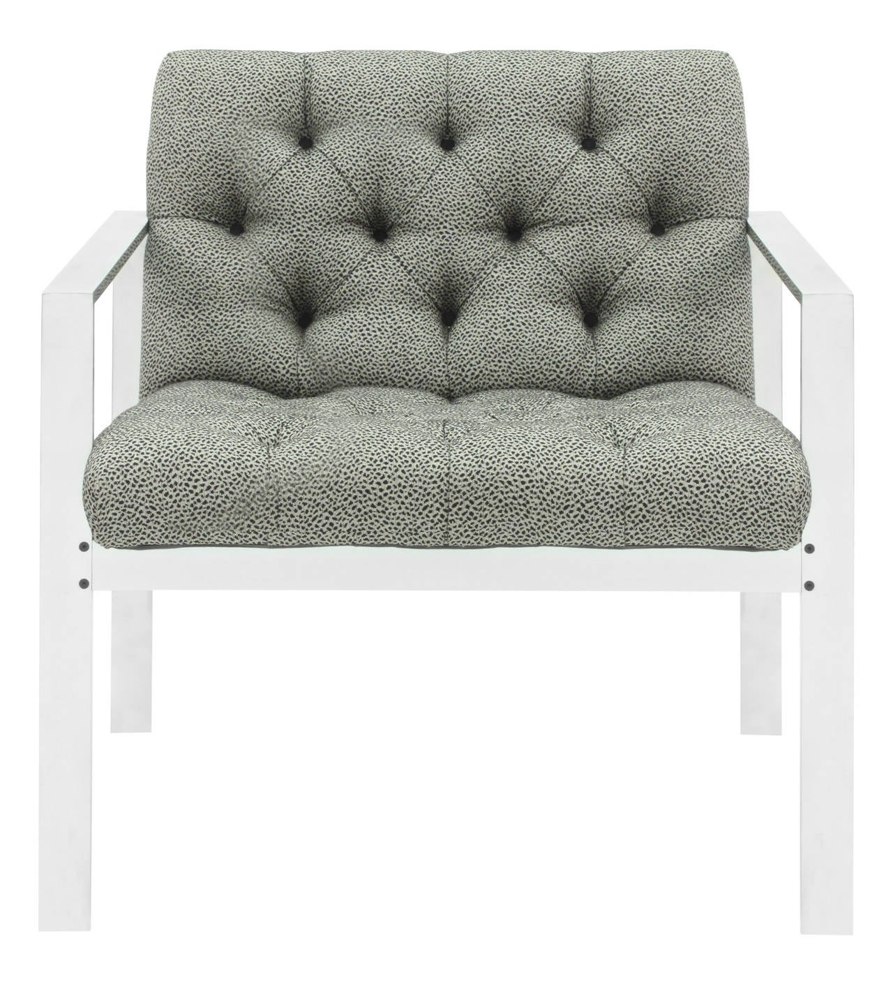 Mid-Century Modern Lounge Chair with Aluminium Frame by Harvey Probber