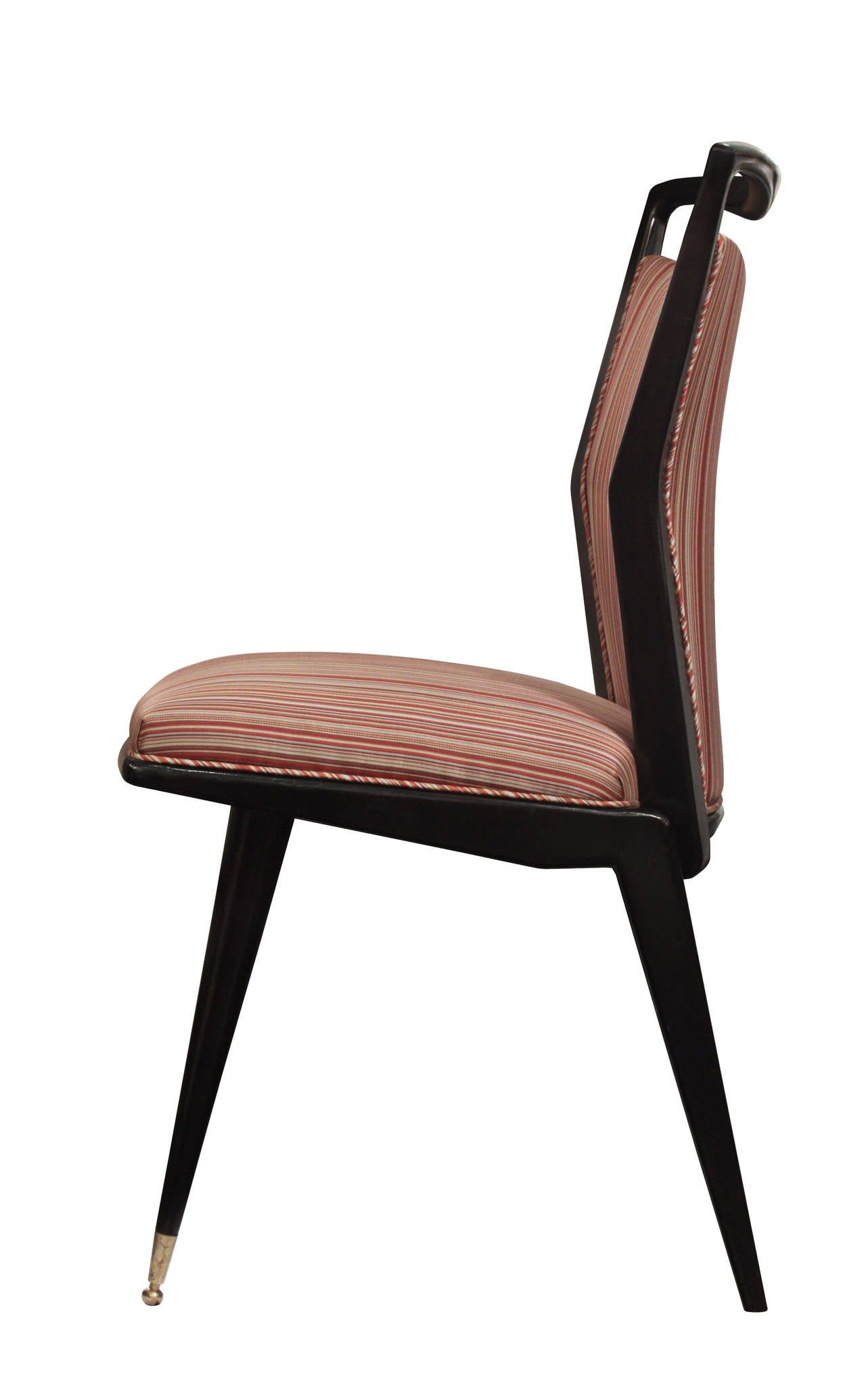 Hand-Crafted Set of Six Sculptural Italian Dining Chairs