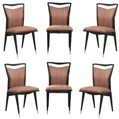 Set of Six Sculptural Italian Dining Chairs 9
