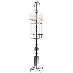 Exceptional and Large Floor Lamp in Wrought Iron by Tommi Parzinger 7
