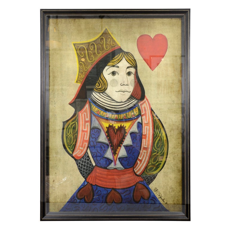Silk Screen Print Queen of Hearts 2
