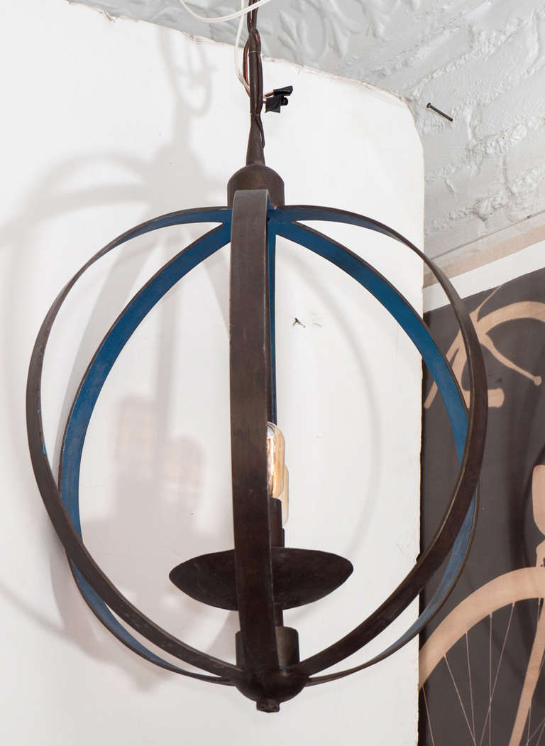 Guatemalan Iron Sphere Coronation Chandelier