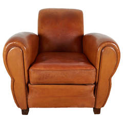 French Leather Club Chair