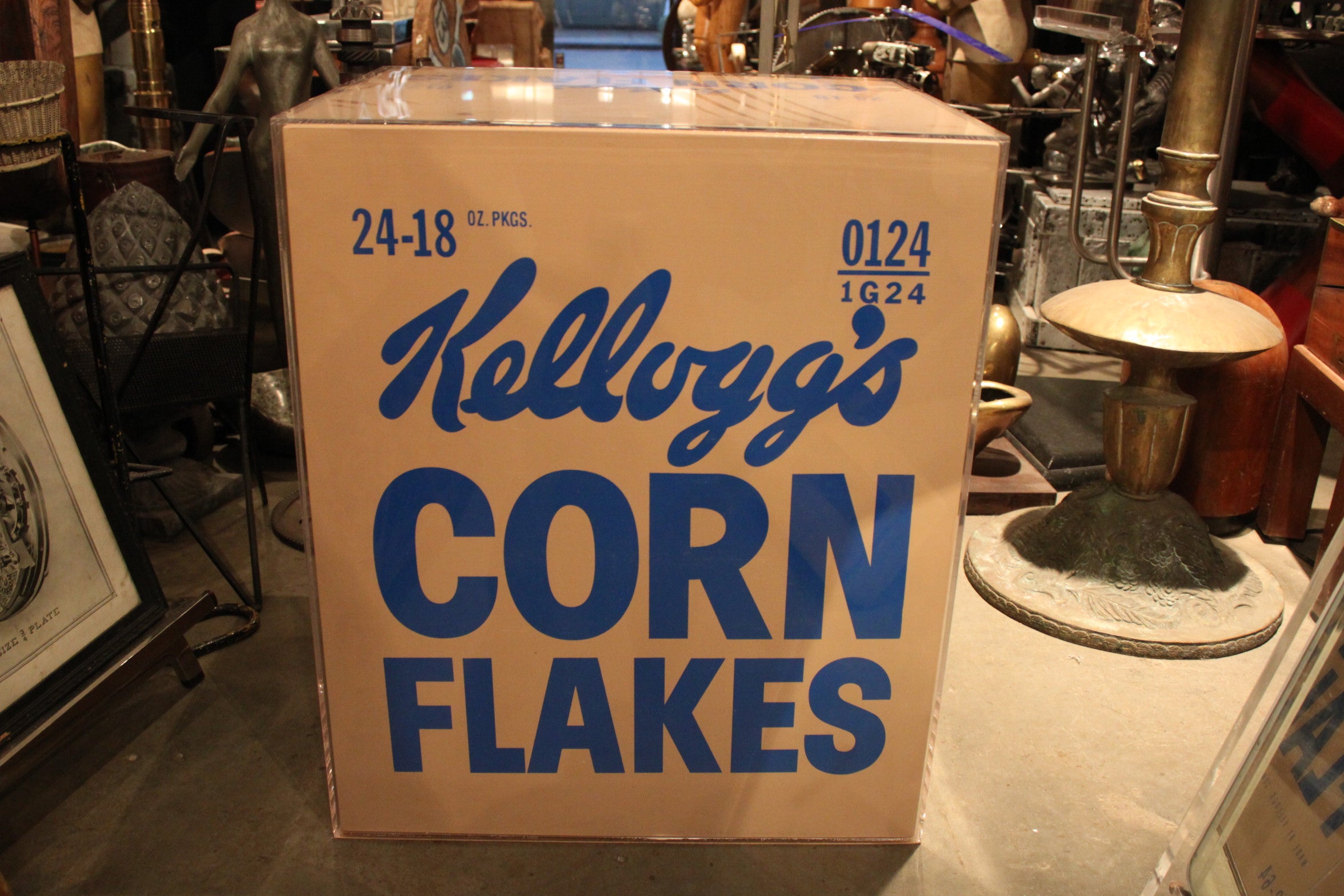 AN AWESOME PAIR OF WARHOL INSPIRED KELLOGG'S CORN FLAKES BOXES
