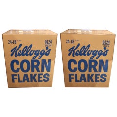 AN AWESOME PAIR OF WARHOL INSPIRED KELLOGG'S CORN FLAKES BOXES