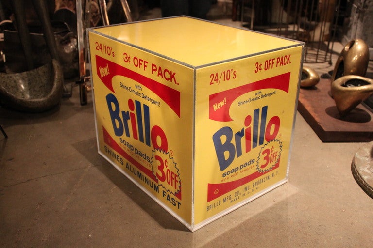 American A Unique Silkscreened Brillo Box Inspired By Andy Warhol