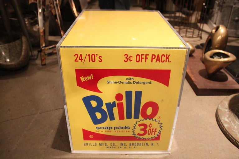Contemporary A Unique Silkscreened Brillo Box Inspired By Andy Warhol