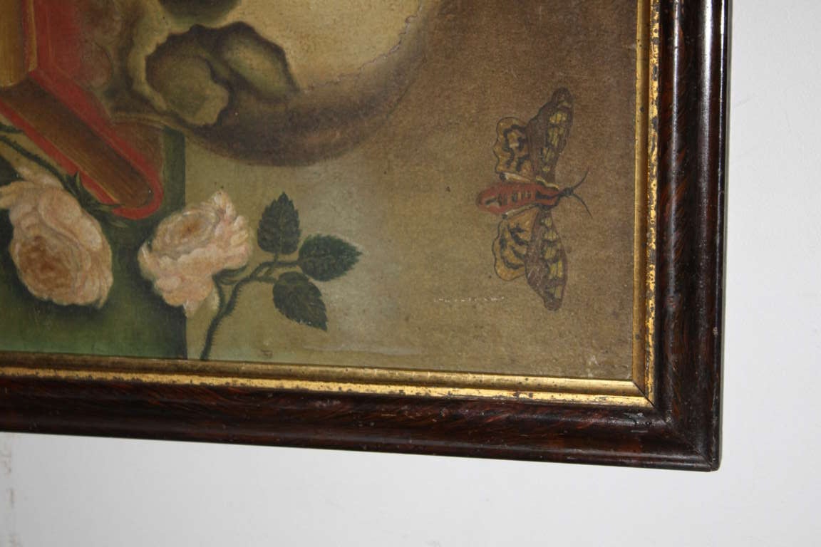 A Fine 19th Century Momento Mori Painting In Good Condition In New York, NY