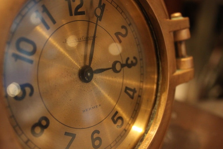 Brass Hermes Porthole Clock