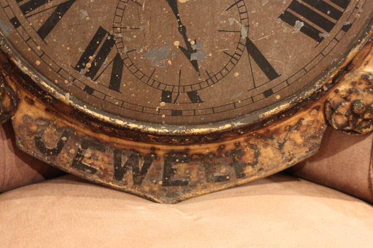 A Fine 19th Century American  2 Sided Pocket Watch Trade Sign 1
