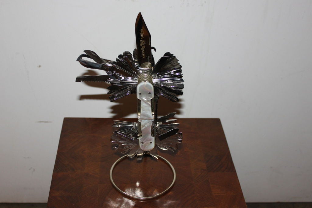 Mid-20th Century Pius Lang 100 Blade Exhibition Knife