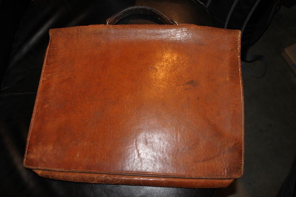 Mid-20th Century Beautifully Worn Hermes Attache