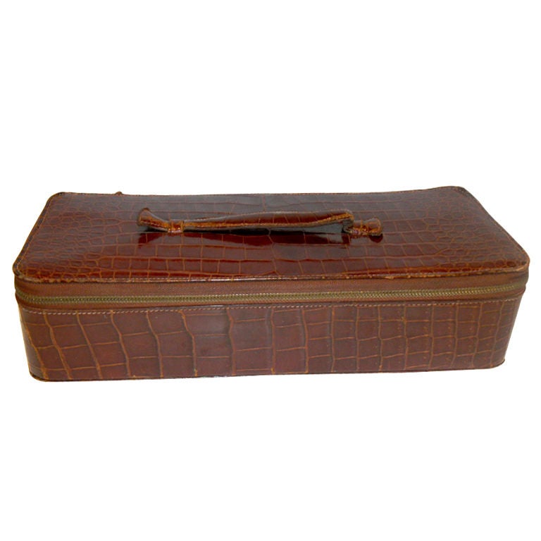 Hermes Alligator Jewelry Box at 1stDibs