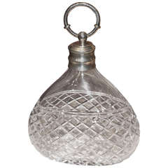 Hermes Sterling and Baccarat Decanter