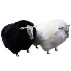 French Sheep Stools in the Style of Lalanne 3