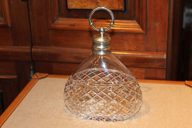 Hermes Sterling and Baccarat Decanter