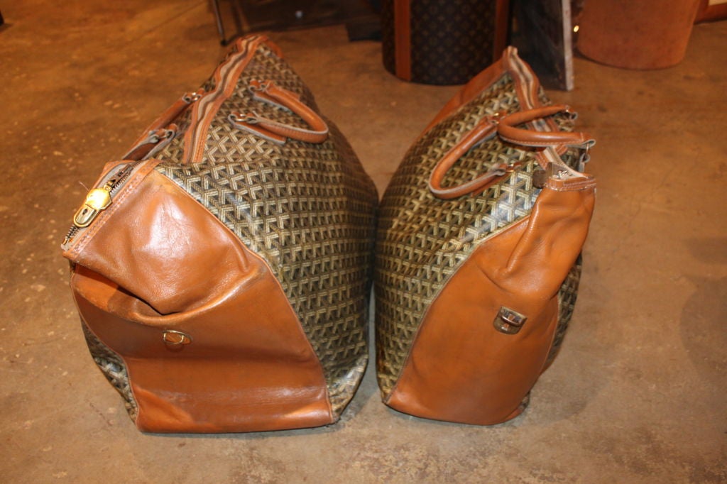 Vintage Goyard Luggage Set In Excellent Condition In New York, NY