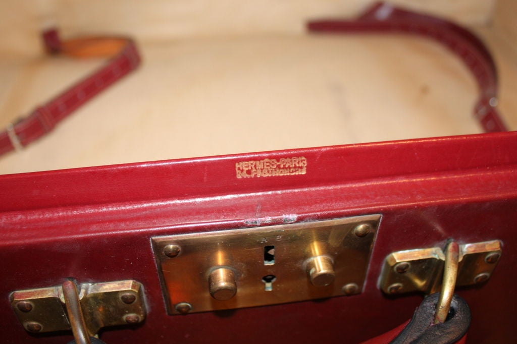 Rare Hermes  leather Suitcase 2