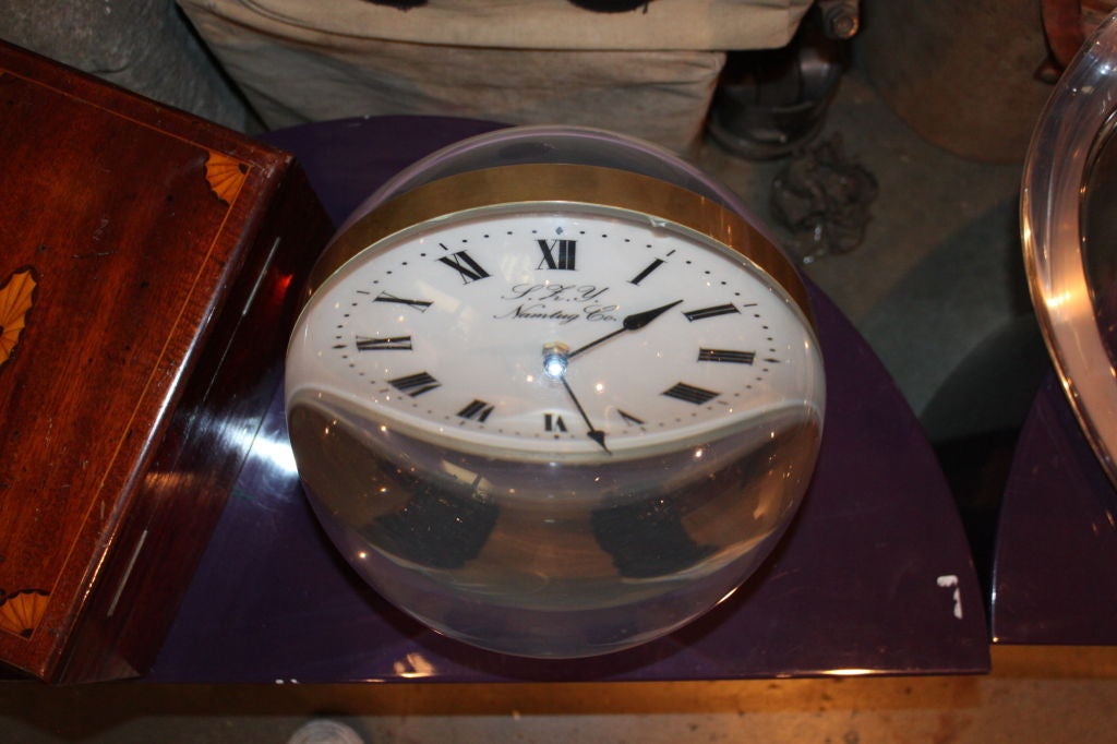 Mid-20th Century Giant Monumental Lucite Ball Clock