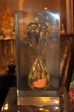 Vintage Giant Lucite Hourglass 