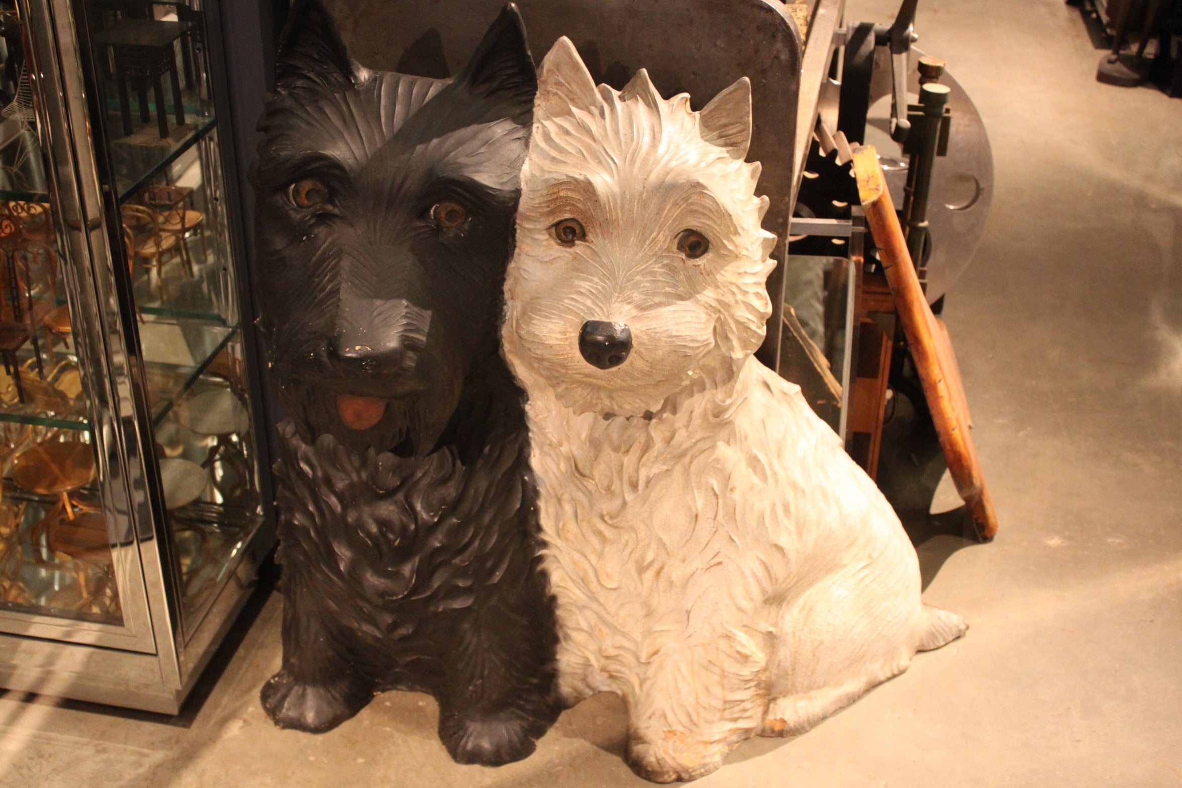 Giant Black and White Scotch Scotty dog Advertising 1930's