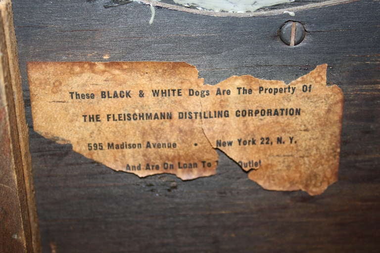 Giant Black and White Scotch Scotty dog Advertising 1930's In Good Condition In New York, NY
