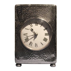 Rare Super Large Hammered Sterling Carriage Clock