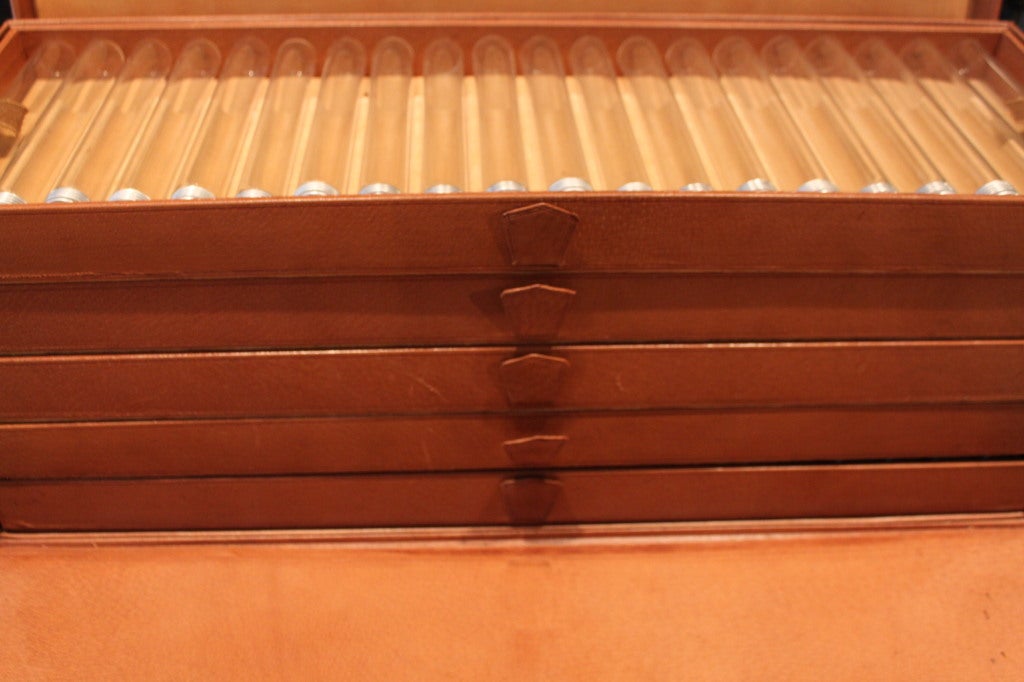 French Leather Travel Humidor