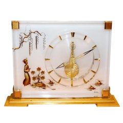 Rare LeCoultre Chinoiserie Clock