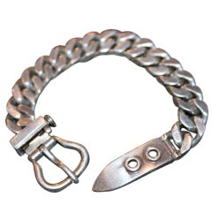 Hermes Sterling Buckle Bracelet