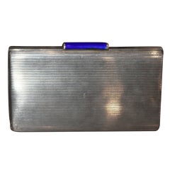 Cartier Sterling and emamel clutch bag