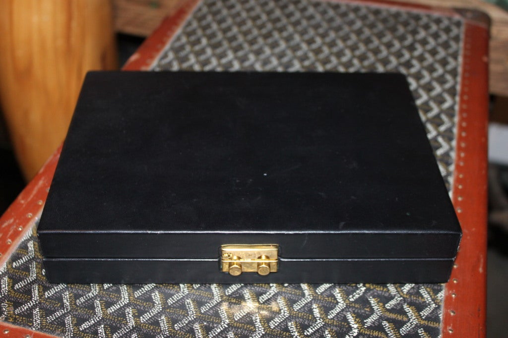 Mid-20th Century Amazing Gucci Leather Travel Backgammon Set