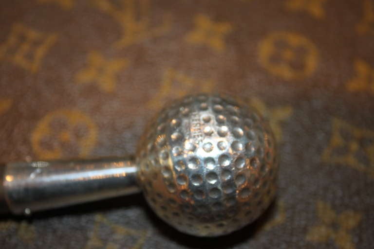 Amazing Golf shoe horn made of silver and horn.