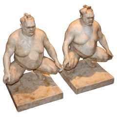 Pair of Giant Sumo wrestlers