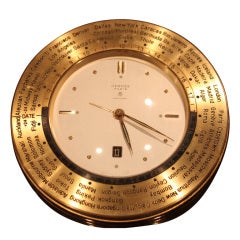 Retro Rare and Beautiful hermes world Time clock