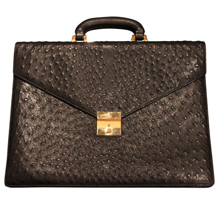 Awesome Gucci Ostrich Attaché with original key