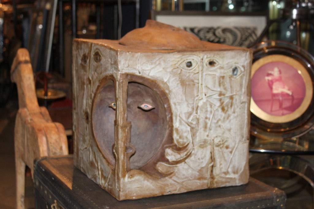 Giant Ceramic Surrealist Craft Box For Sale 4