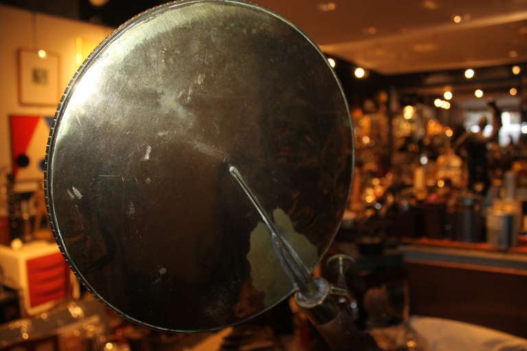 Wood Rare early French 19th century magnifying mirror from Hermes