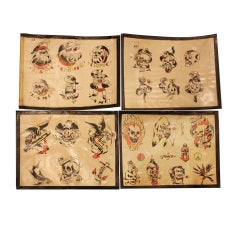 Vintage Great Collection of Tattoo Flash Art 1950