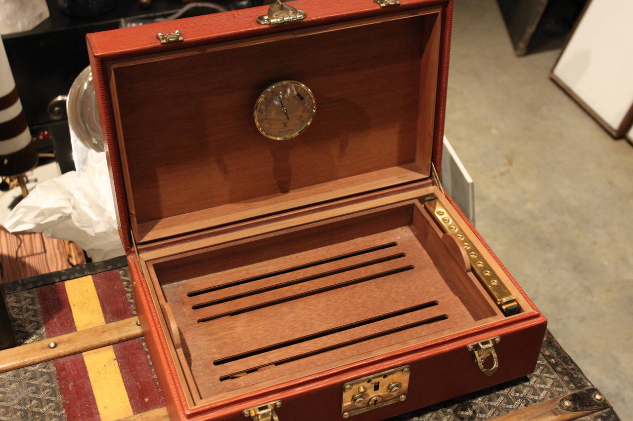 French Rare Louis Vuitton Epi Leather Humidor