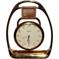 Vintage Hermes Horse Stirrup Clock