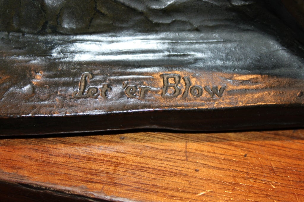 Bronze Sailor Bookends "Let her blow" 1927