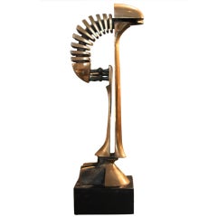 Monumental Modernist Bronze Sculpture by Rodger Mack