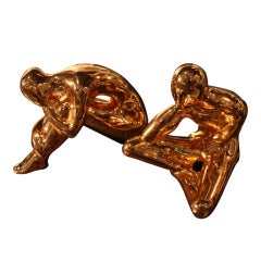 Beautiful Modernist Gold People