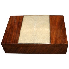 Beautiful Dunhill Paris Shagreen and exotic wood cigar box