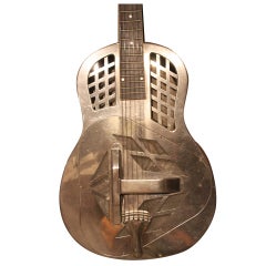 Art Deco Original National Steel  Tricone Guitar