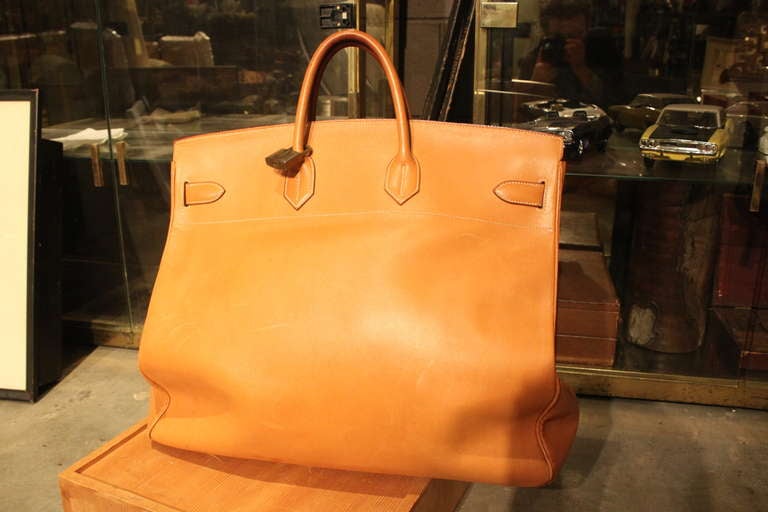 Amazing Hermes 50 cm HAC Travel Bag In Good Condition In New York, NY