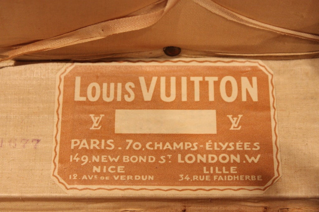 1930's Louis Vuitton Steamer Trunk For Sale 5