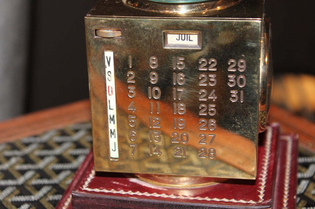 French Super Rare Hermes - Dupre Lafon Cube Clock