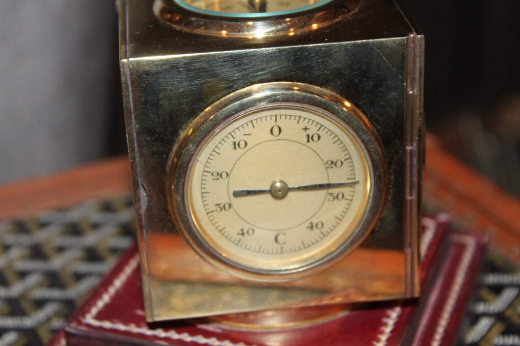 Mid-20th Century Super Rare Hermes - Dupre Lafon Cube Clock